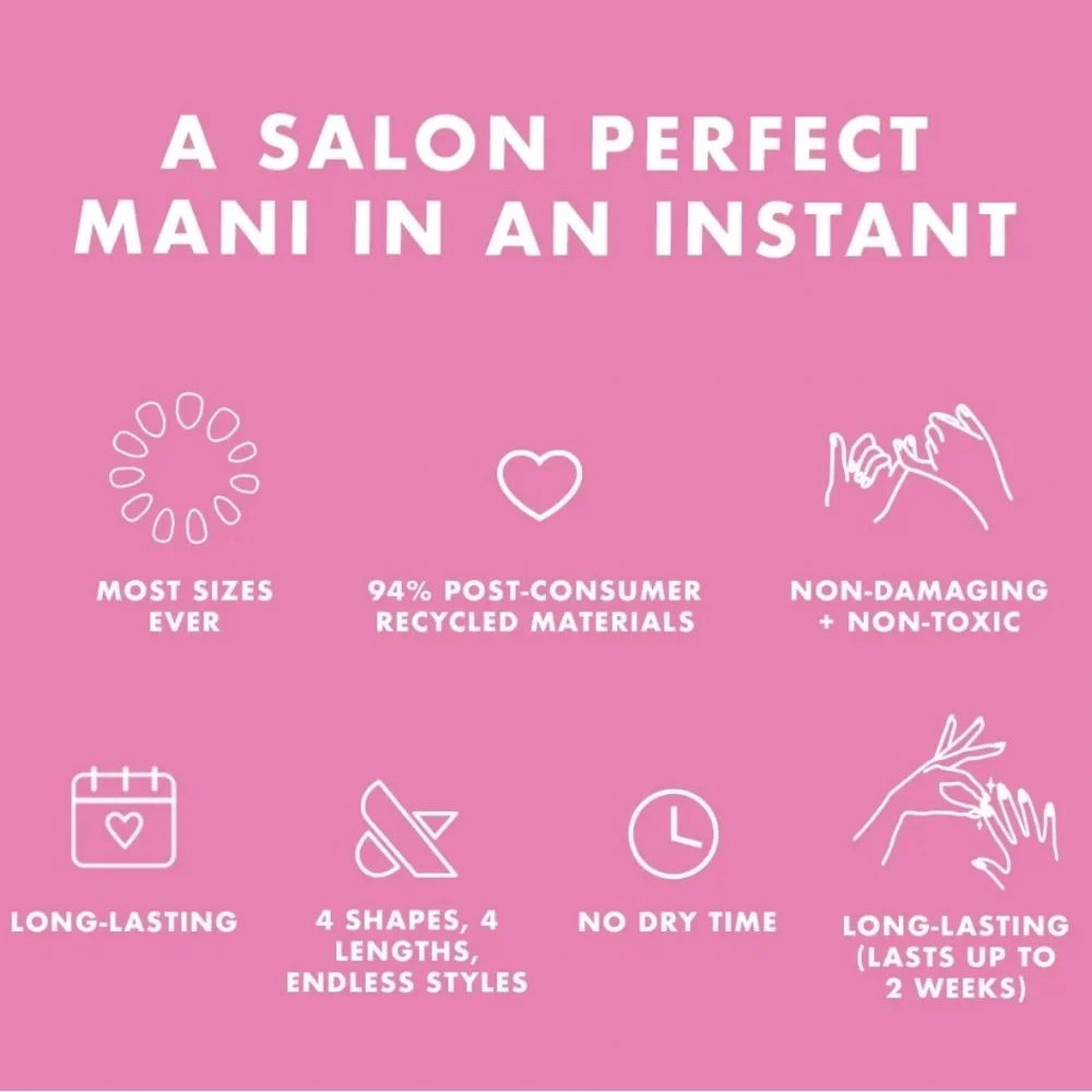 Olive and June The Instant Mani Press-On 42 Nails Plum French Tip Short Round